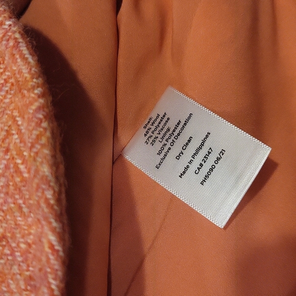 Talbots Peach Wool Blazer - Picture 6 of 6
